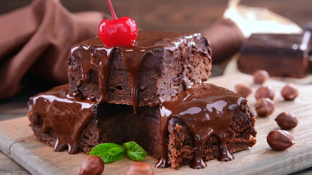 Ohne Backofen und in nur 20 Minuten: Der perfekte Sommerdessert ist ein halbgekühlter Kuchen mit Schokolade und Nüssen.